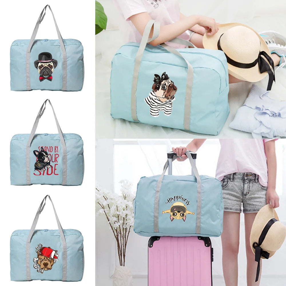 Large Capacity Dog Series Travel Bag for Lady Weekend Organizer Clothes Storage