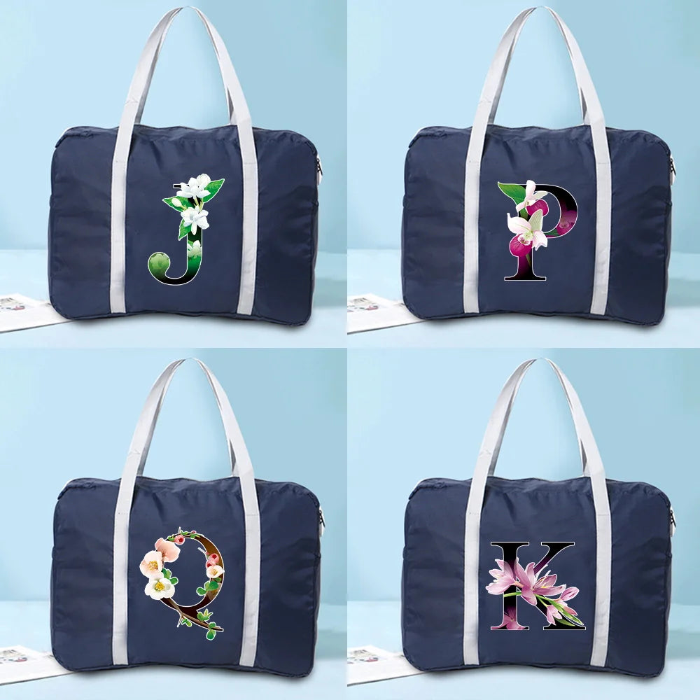 Large Capacity Duffle Bag Foldable Storage Flower Print