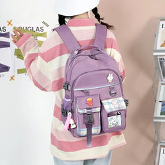 Large Capacity Girl Women Backpack Soft Touch Multi-Function Small Backpack
