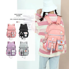Large Capacity Girl Women Backpack Soft Touch Multi-Function Small Backpack