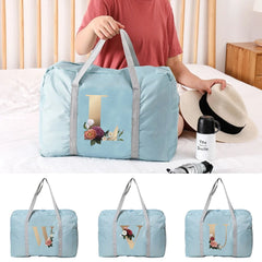 Large Capacity Letter Print Travel Bag Unisex Weekend Luggage Storage
