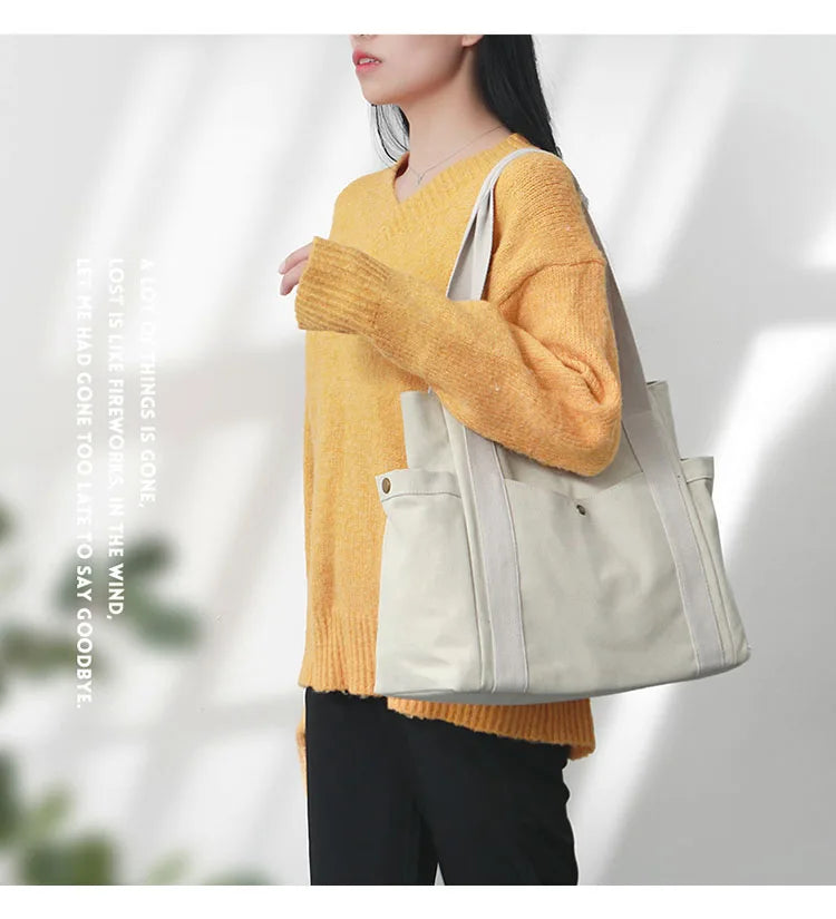 Large Capacity Canvas Tote Bag Handbag for Women