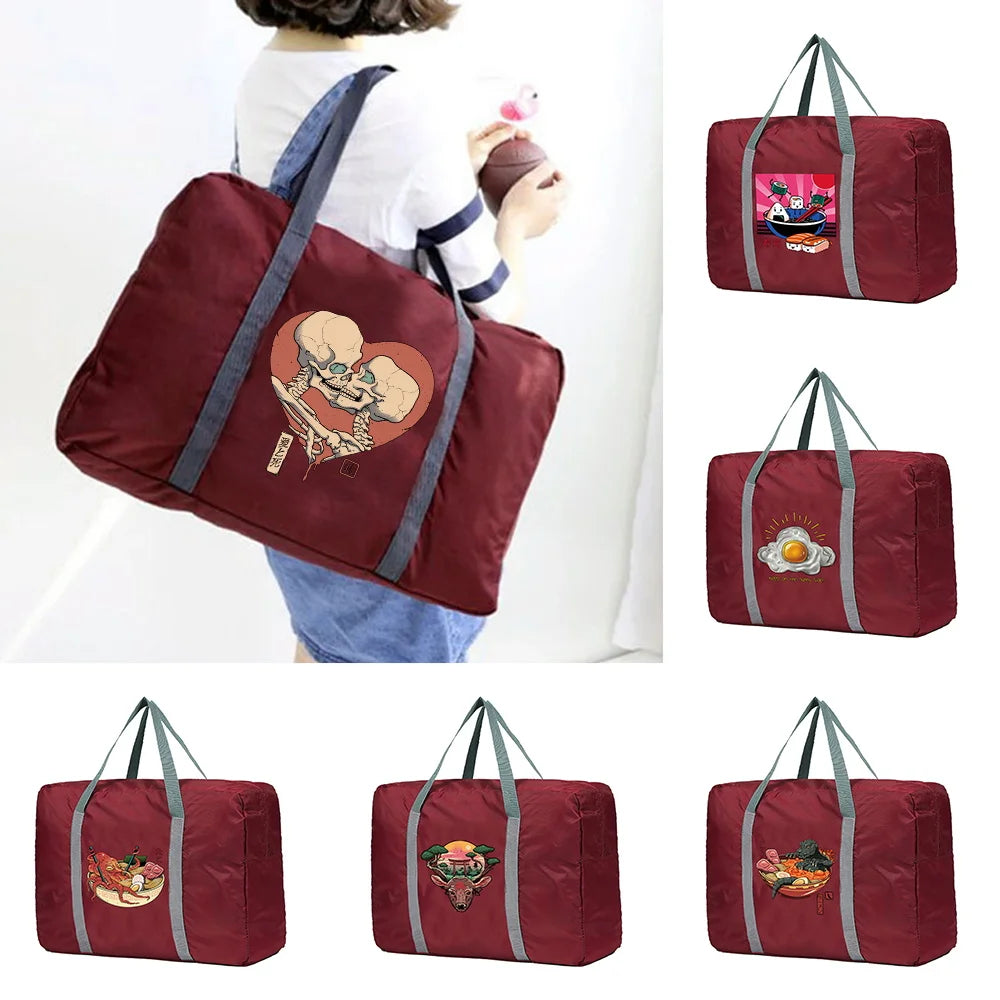 Large Capacity Foldable Travel Bag Japan Pattern Luggage Men Duffle Bag