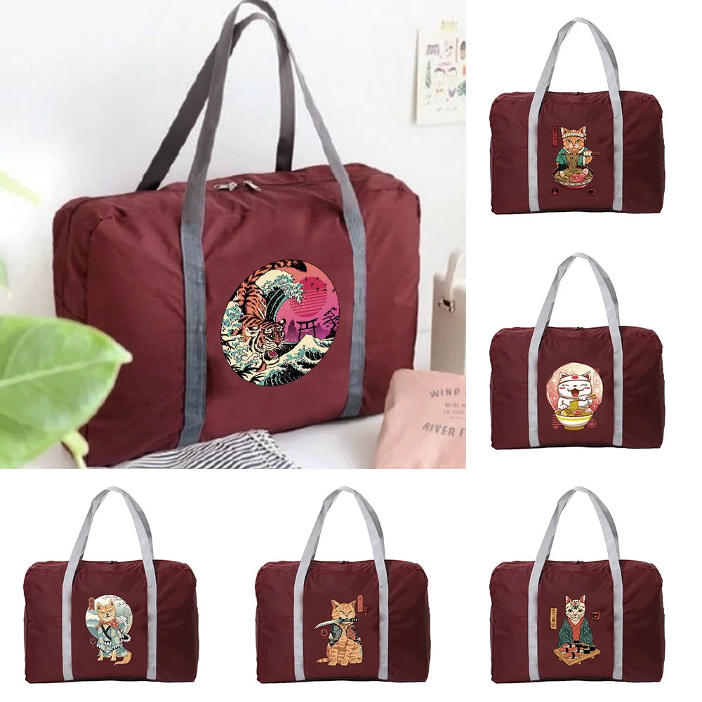 Large Capacity Foldable Travel Bag Clothes Organizers Convenient Handbags