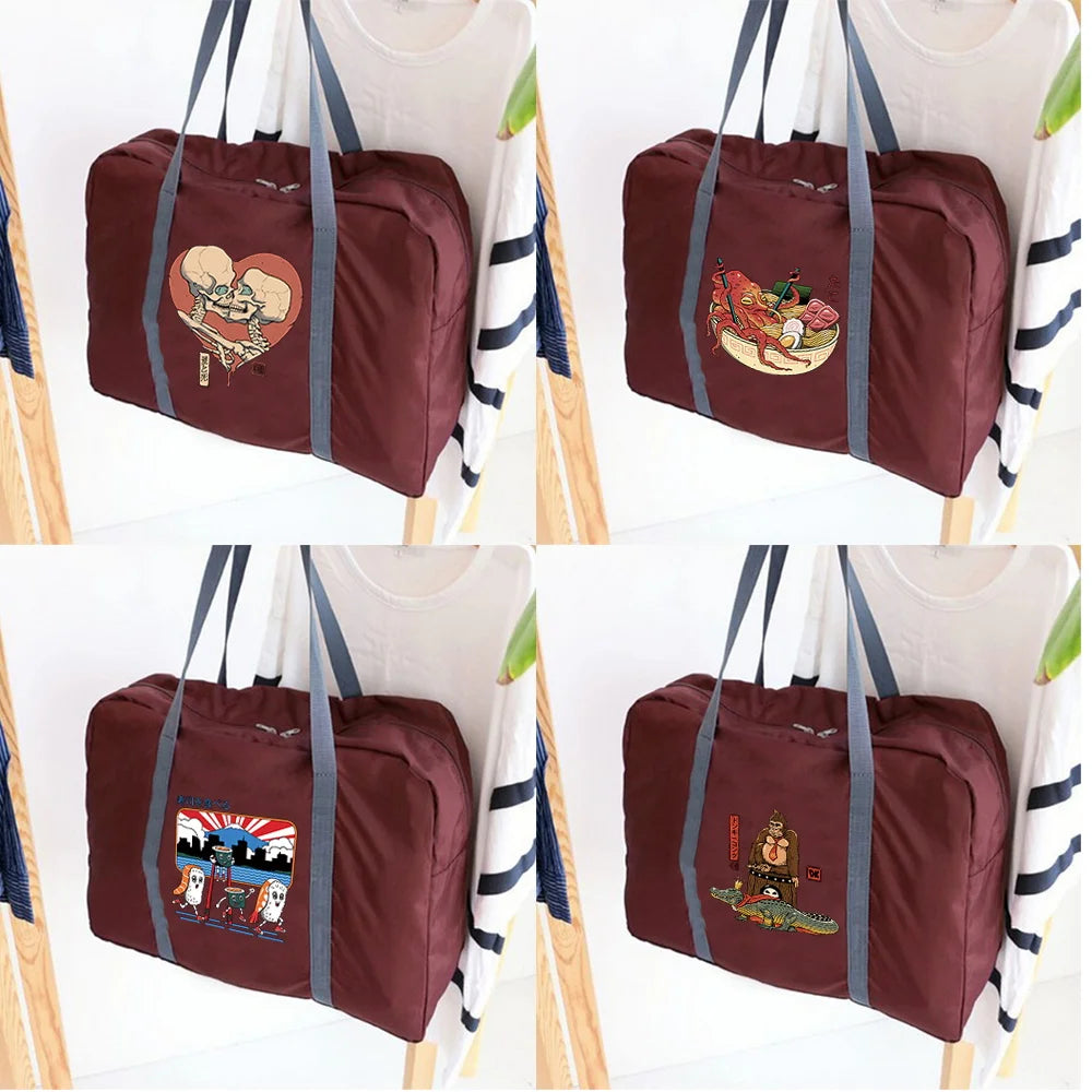 Large Capacity Foldable Travel Bag Clothes Organizers Unisex Luggage Duffle