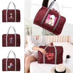 Large Capacity Foldable Travel Bag Print Organizers Bags Handbag