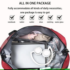 Large Capacity Foldable Travel Bag Dry Wet Separated Bag Lightweight
