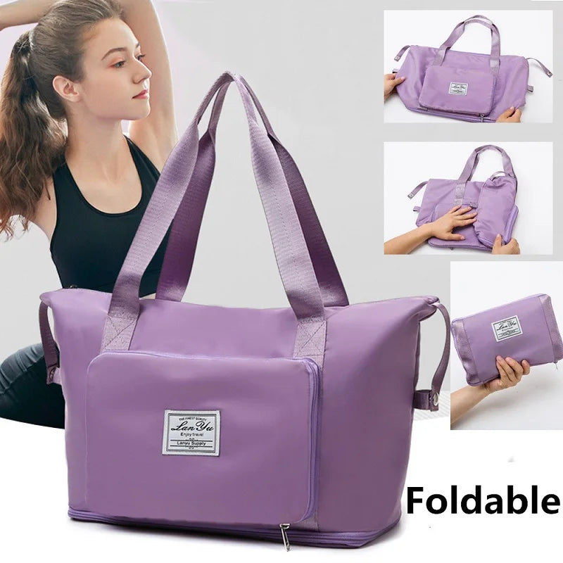 Large Foldable Travel Bag Waterproof Luggage Tote Gym Duffel Bag