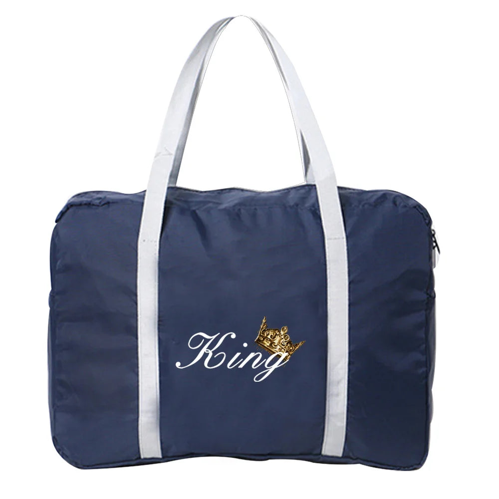 Queen Print Tote Handbag Travel Duffle Bags Large Capacity Foldable Travel Bags