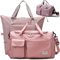 Large Capacity Folding Travel Bag Waterproof Luggage Tote Gym Yoga Storage