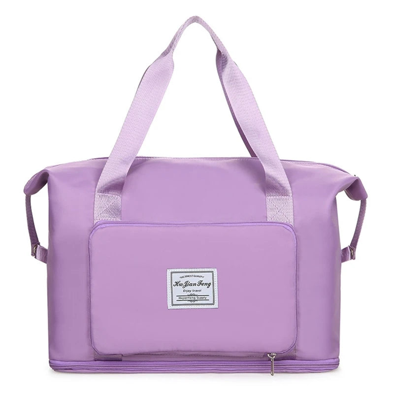 Large Capacity Folding Travel Duffle Bag Waterproof Tote Handbag