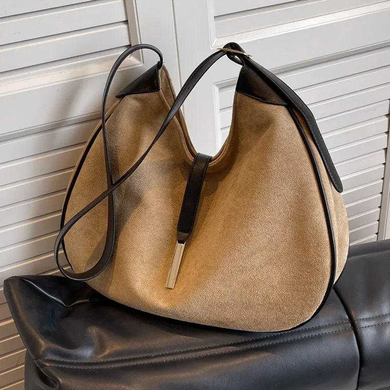 Large Capacity Frosted Shoulder Bags For Women Latest Style Personality Handbags