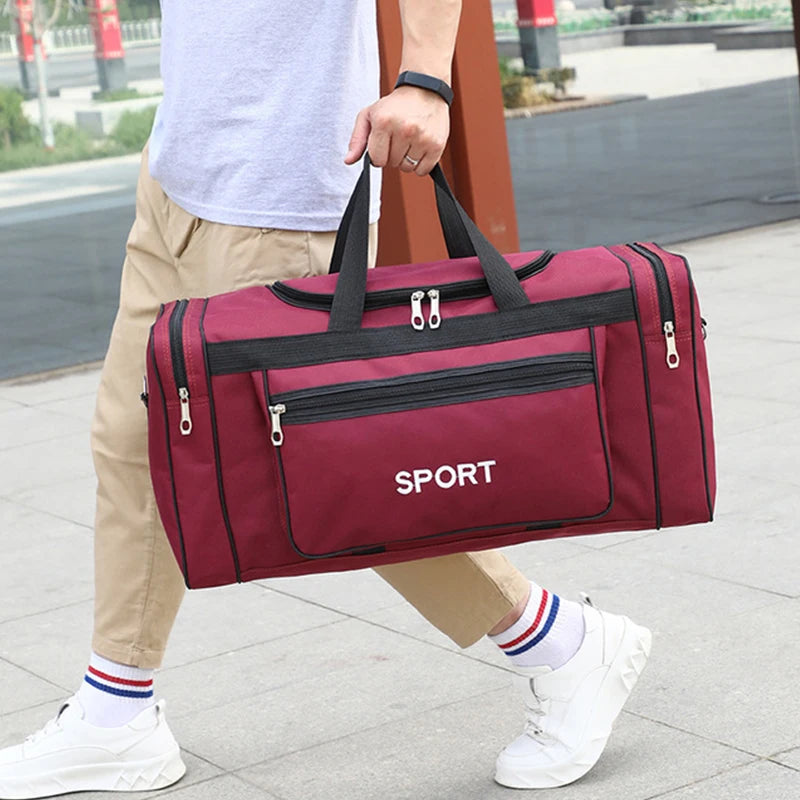 Large Capacity Gym Storage Bag Travel Men Lightweight Weekend Tote Bag
