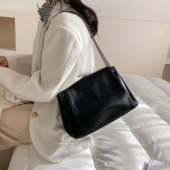 Large Capacity Soft Leather Crossbody Bag Beige Messenger Bag