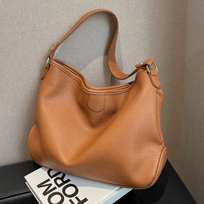 Large Capacity Shoulder Bags for Women Textured Tote Bag