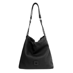 Western Style Shoulder Bags Texture Chains Large Capacity Handbag