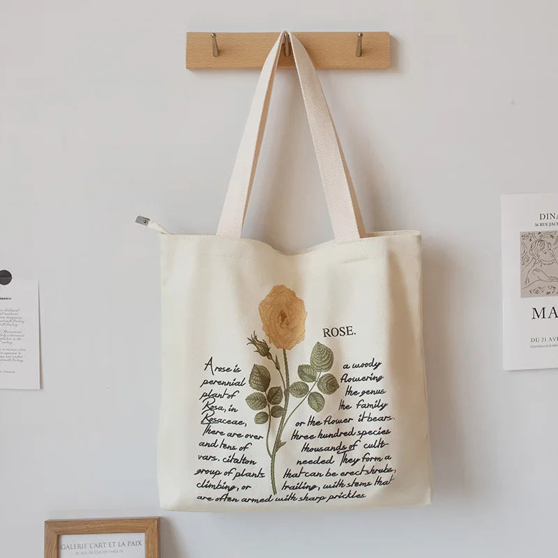 Large Capacity Women Shoulder Bag Solid Canvas Messenger Bag Girls Tote Bag