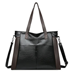 Large Capacity Soft Leather Bucket Bag Crossbody Tote Satchel Handbag