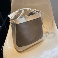 High Capacity Bucket Bag PU Leather Shoulder Bags