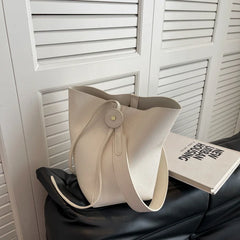 High Leather Shopping Bucket Bag For Women Handbags