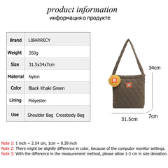 Nylon Ladies Shoulder Bag Spring Women Messenger Bags Plaid