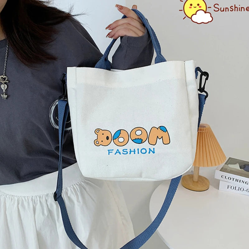 Japanese Style Vintage Tote Bag Large Capacity High School University Class