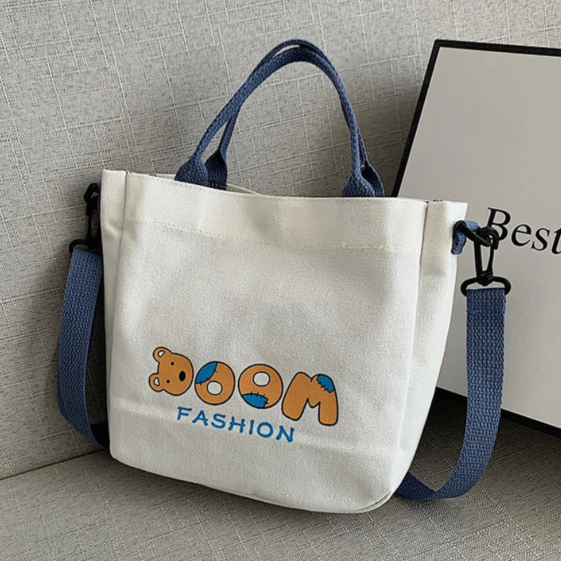 Japanese Style Vintage Tote Bag Large Capacity High School University Class