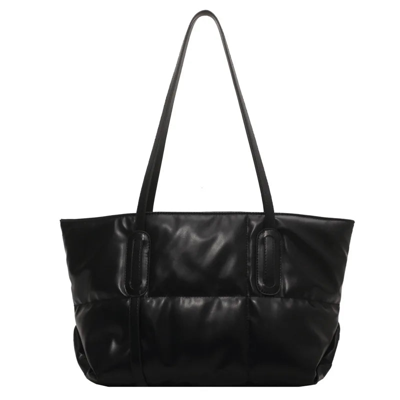 Large Capacity Women's Shoulder Bag All-match Texture Underarm Tote Bag