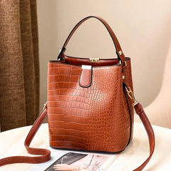 Large Capacity Women's Leather Handbag Crossbody Bag