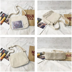 Large Capacity Canvas Shoulder Bag Women Student School Bags