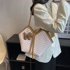 Large Capacity Women's Shoulder Bag All-Matching Western Style Tote Bag