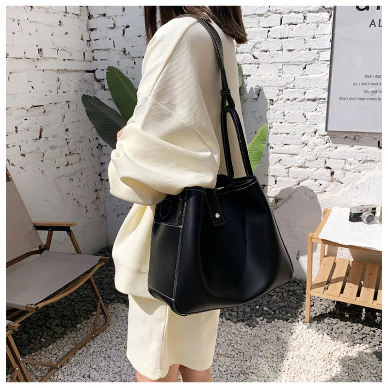 Large Capacity Women's Shoulder Bag Senior Tote Bag