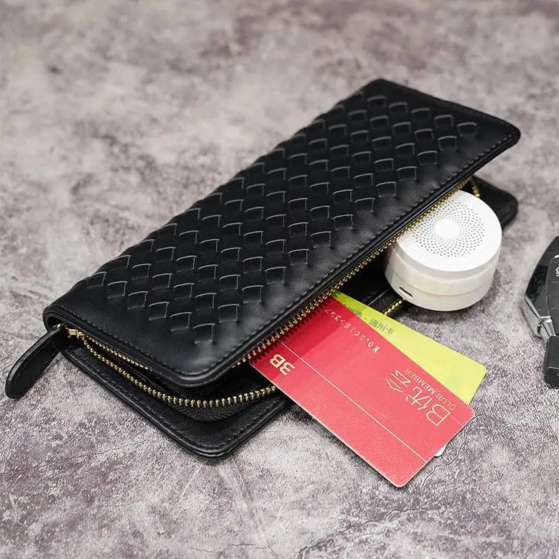 Large Capacity Leather Men's Wallet Clutch Bag
