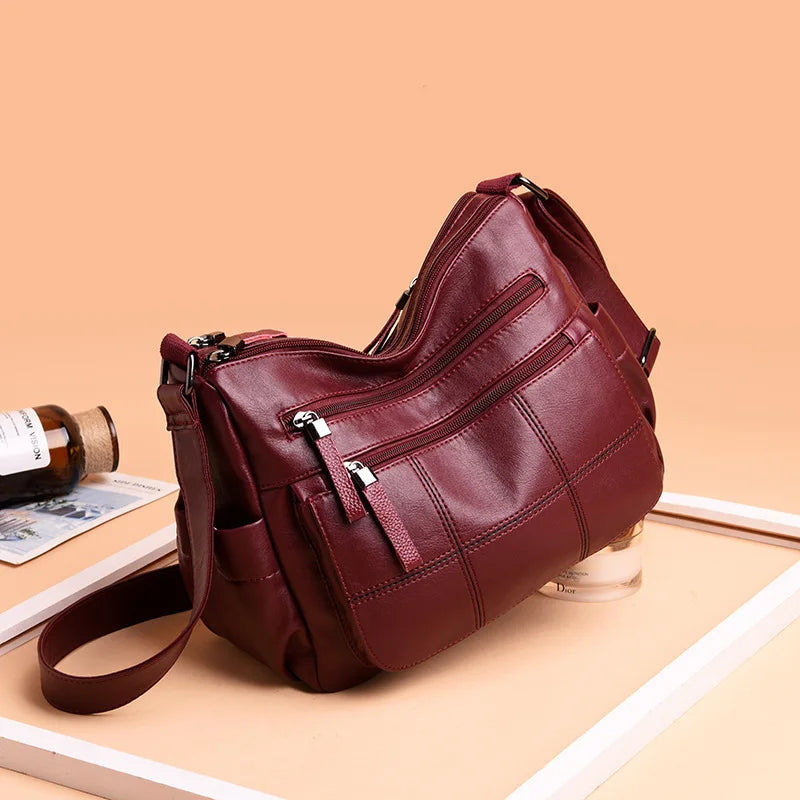 Women's Large Capacity Leather Crossbody Bag