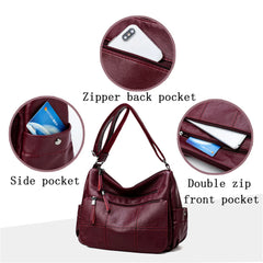 Women's Large Capacity Leather Crossbody Bag