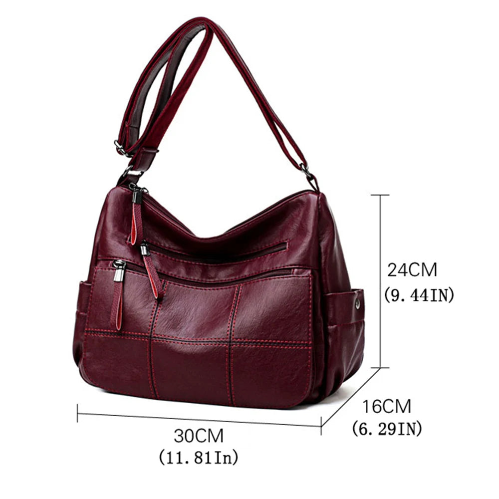 Women's Large Capacity Leather Crossbody Bag
