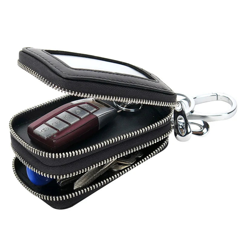 Large Capacity Leather Double Zippers Wallets
