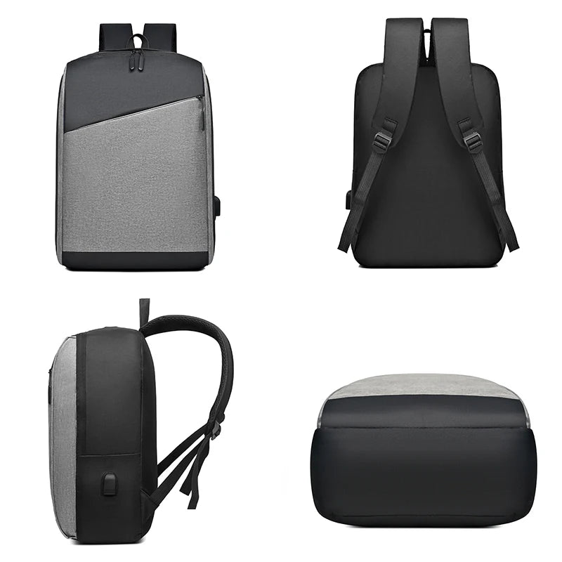 Large Capacity Men's USB Charging Business Backpack 15.6 Inches Bag