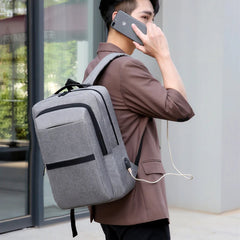 Large Capacity Men's Backpack USB Charging Waterproof Rucksack