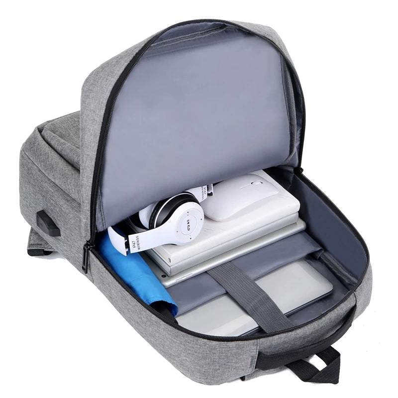 Large Capacity Men's Backpack USB Charging Waterproof Rucksack