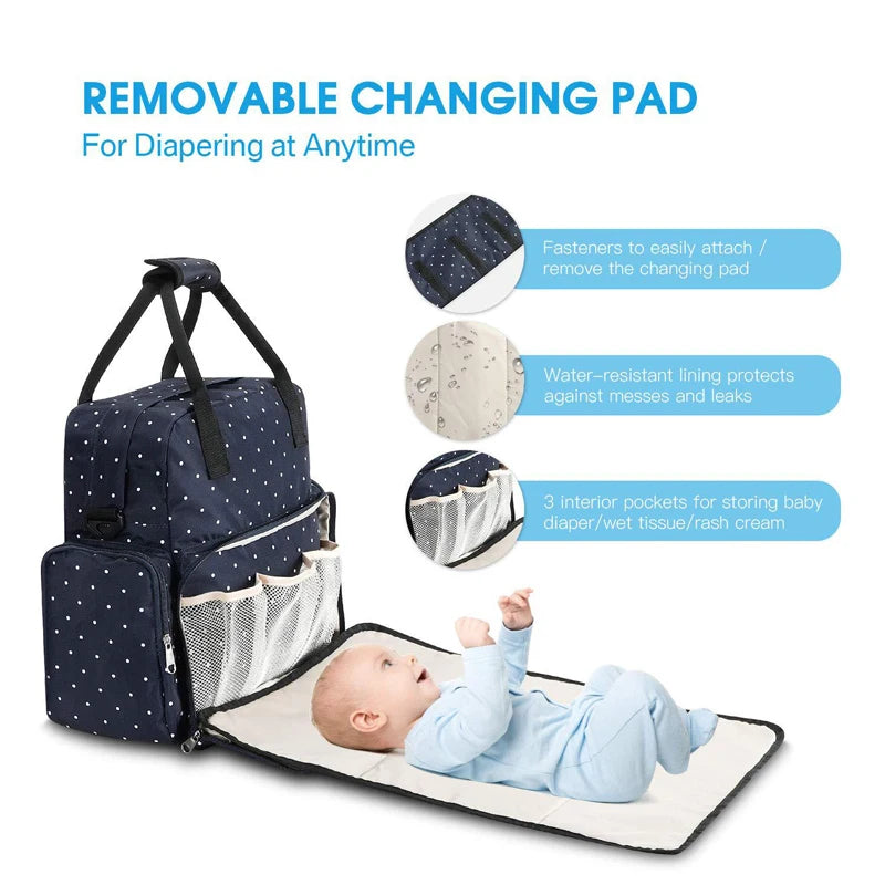 Waterproof Diaper Bag Backpack Large Capacity