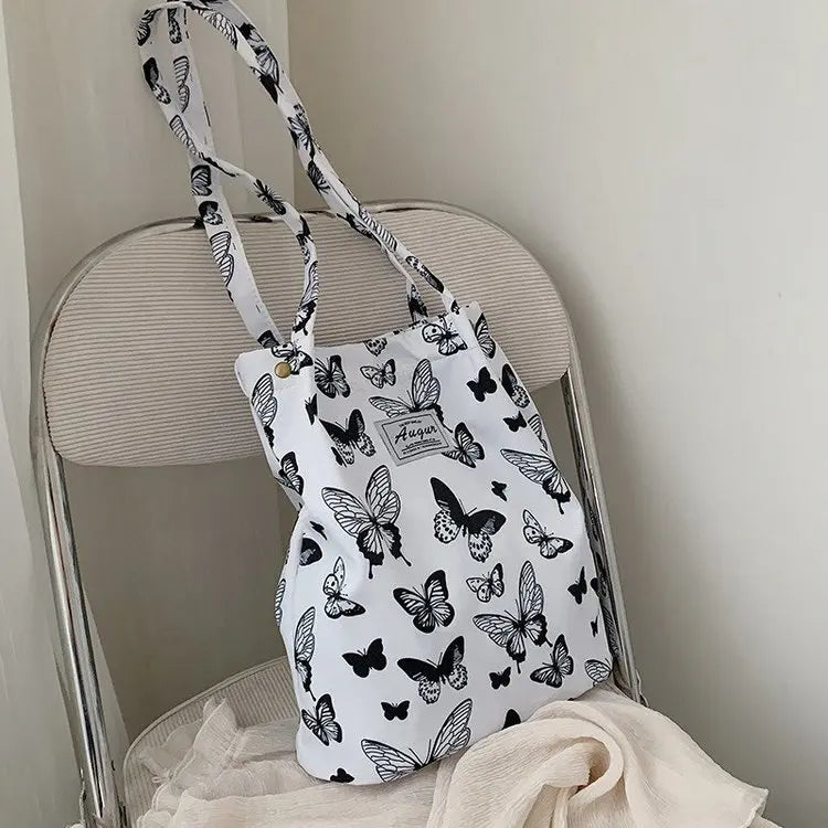 Large Capacity Nylon Cloth Bucket Bag Shoulder Armpit Handbags