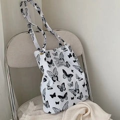 Large Capacity Nylon Cloth Bucket Bag Shoulder Armpit Handbags