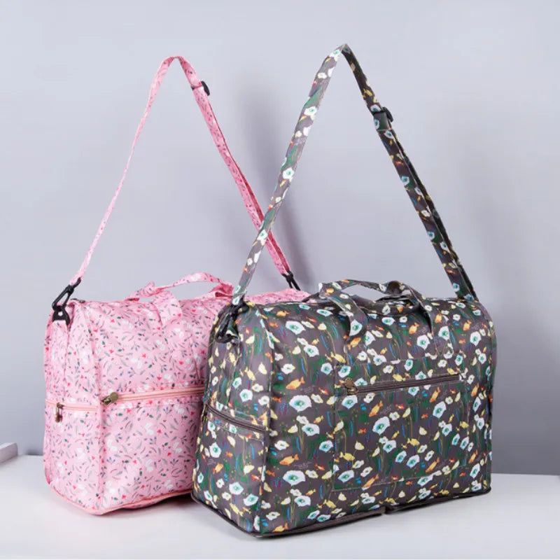 Floral Print Packing Cubes for Women, Large Capacity Nylon Organizer