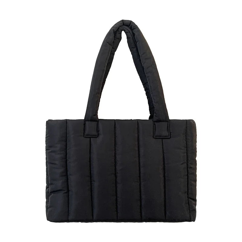 Winter Nylon Tote Bag Vintage Lady Shoulder Purse Handbag