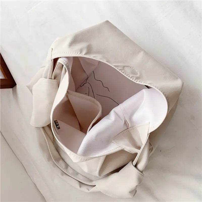 Large Nylon Underarm Shoulder Bags Women Students School Handbags