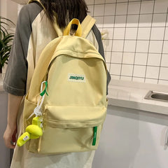 Nylon Women Backpack School Bag for Teenage Girls Casual Bookbag Mochila