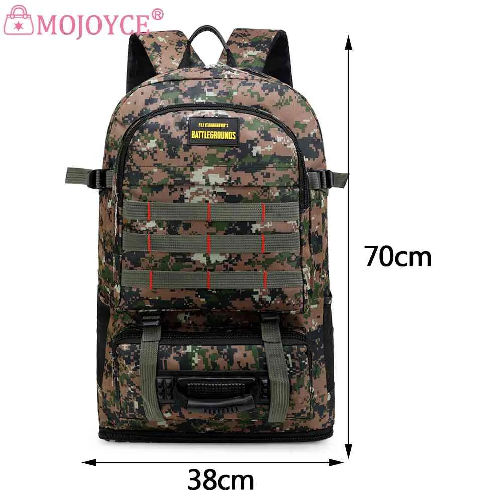 Large Capacity Outdoor Backpack Camo Camping Bag Multi-Pockets