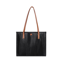 Large Capacity PU Bag Women's Portable Shoulder Bag Commuter Tote Bag