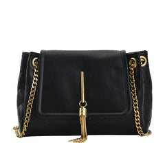 Large Capacity PU Leather Ladies Shoulder Bags Tassel Women's Crossbody Bag